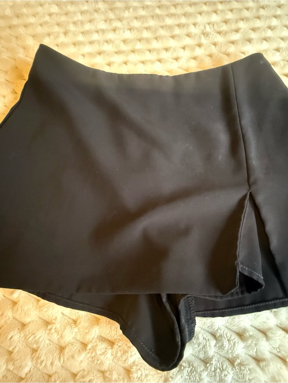 Amanda Uprichard Black Skort Shorts with Front Slit